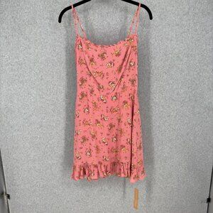 Reformation Tess Slip Dress Size 8 Rosato Pink Yellow Mini Ditsy Floral NEW